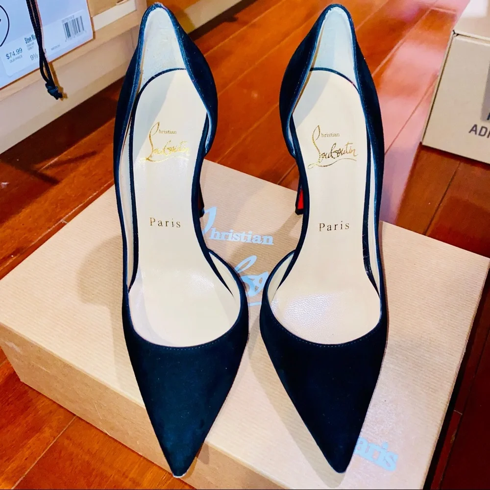 Christian Louboutin Iriza 100 • Black Veau Velours